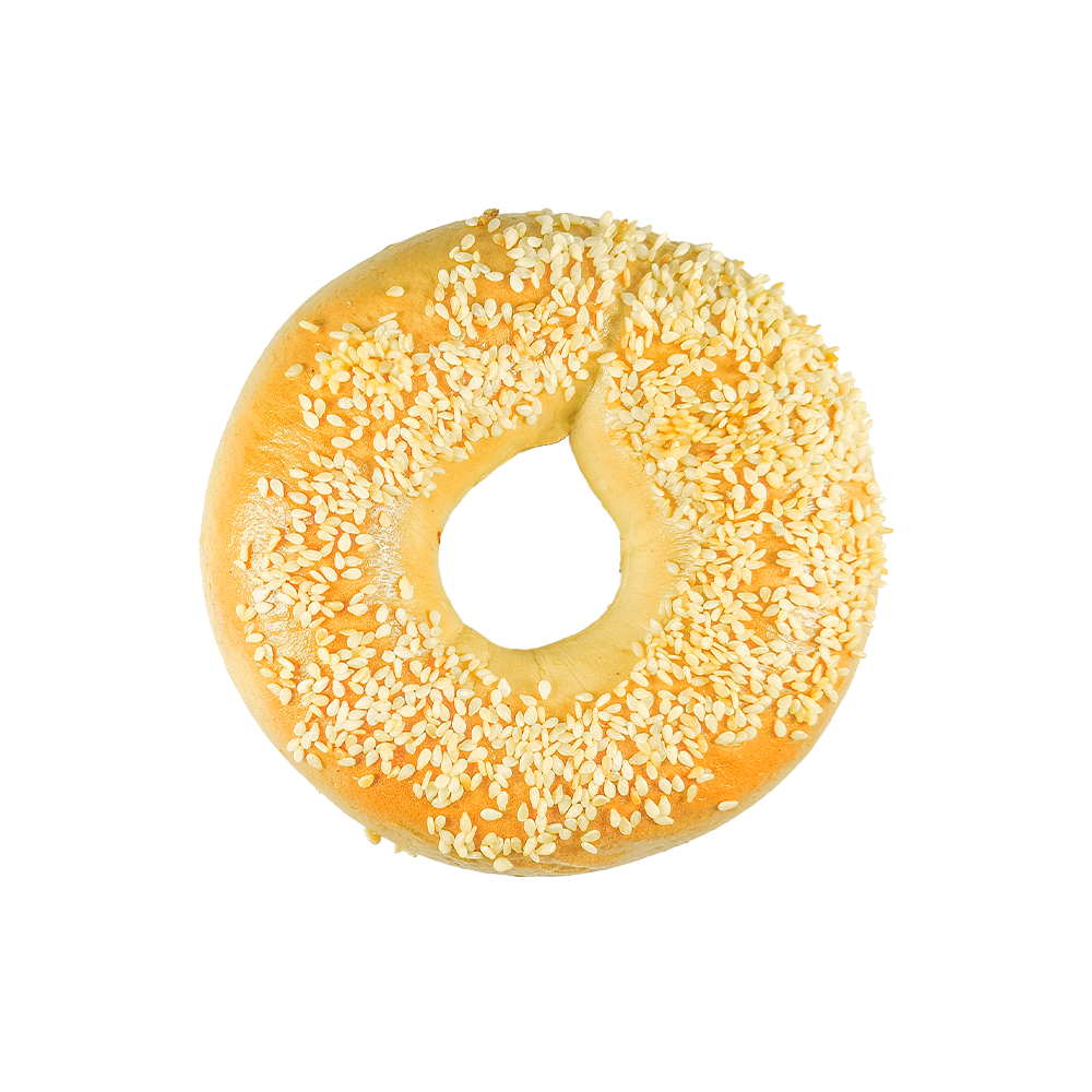 Høykvalitets hvetekilde saltet sesambagel