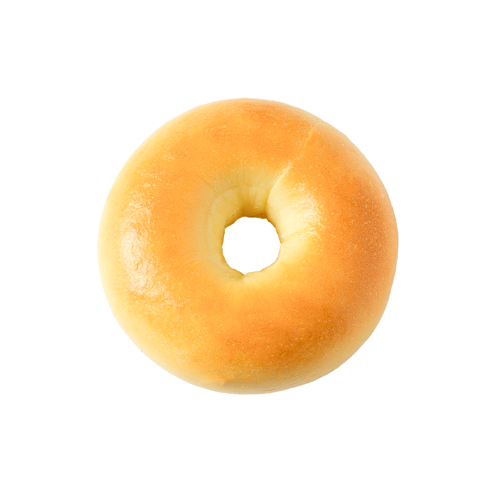 Glanset og sprø vanlig bagel